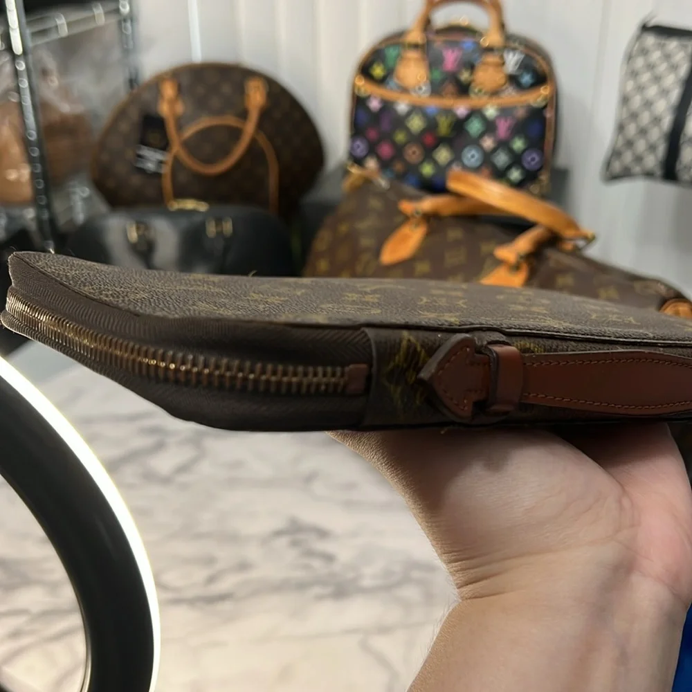 Louis Vuitton Brown Monogram Canvas Hand Pouch
